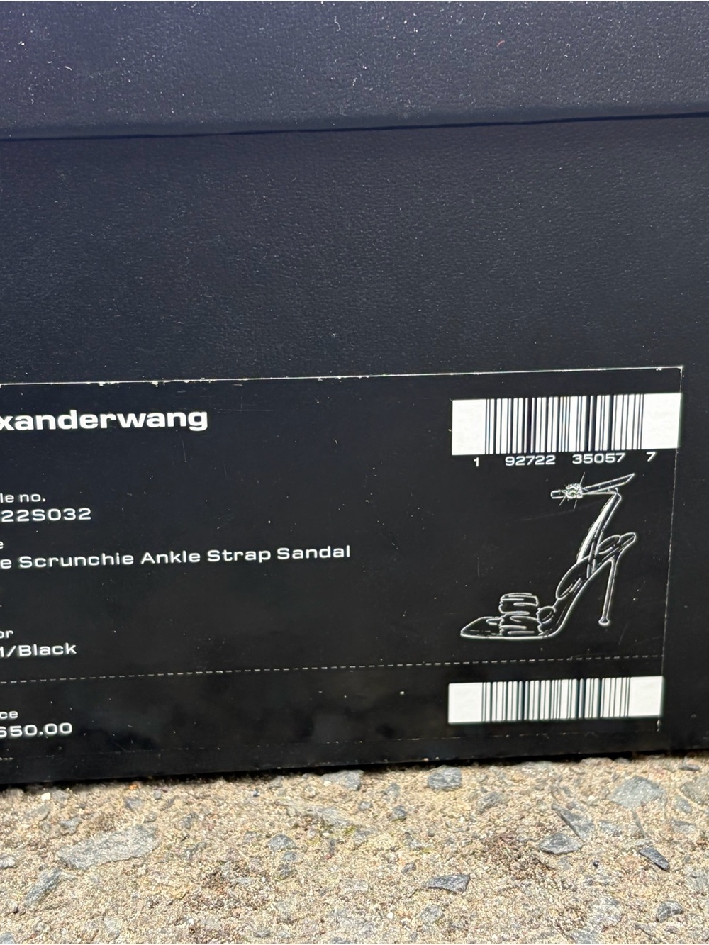 Brand new Alexander Wang Black Velvet Ruched Strap Heeled Sandals - Picture 4 of 5